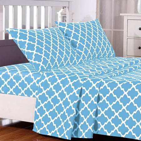 blue sheets queen egyptian luxury quatrefoil pattern bed queen sheets set 1800 bedding wrinkle fade stain resistant hypoallergenic piece queen blue sheets queen egyptian luxury quatrefoil pattern bed queen sheets set 1800 bedding wrinkle fade stain resistant hypoallergenic piece queen